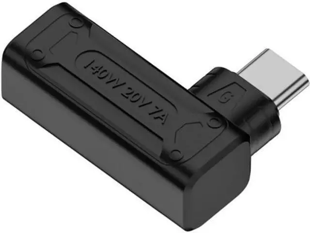 Alt view image 7 of 7 - 140W 100W DC Jack 5.5x2.1mm Input to USB-C Type-C Angled 90 Degree Power Plug Charge Adapter for Laptop Phone