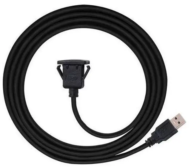 Alt view image 3 of 7 - 1m Waterproof Single USB 3.0 Extension Latch Mount Car AUX Cable for Dashboard Panel
