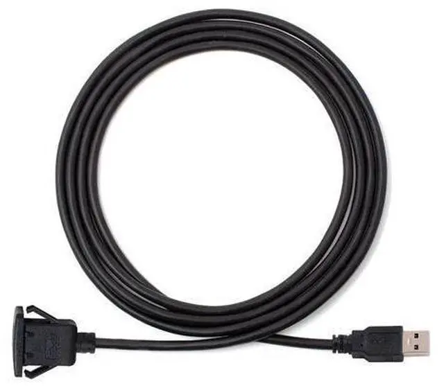 Alt view image 4 of 7 - 1m Waterproof Single USB 3.0 Extension Latch Mount Car AUX Cable for Dashboard Panel