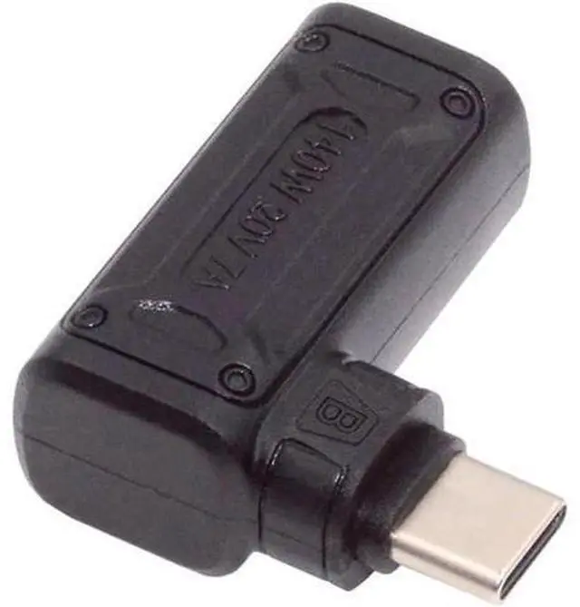 Alt view image 7 of 7 - 140W 100W DC Jack 7.4x5.0mm Input to USB-C Type-C Angled 90 Degree Power Plug Charge Adapter for Laptop Phone