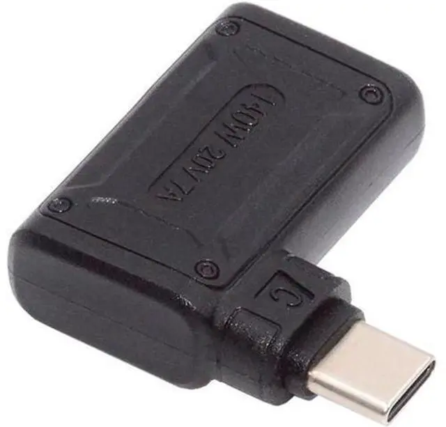 Alt view image 7 of 7 - 140W 100W DC Jack 4.5x3.0mm Input to USB-C Type-C Angled 90 Degree Power Plug Charge Adapter for Laptop Phone