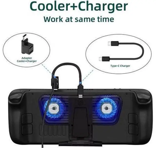 Alt view image 2 of 7 - 10Gbps USB3.0 Type C Male to Dual Female Power Data Splitter Adapter Up Angled Compatible with Steam Deck Laptop
