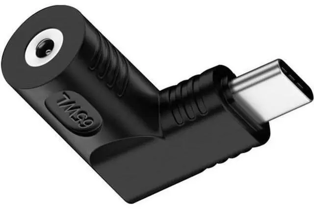 Main image of DC Jack 4.0x1.3mm Input to USB-C Type-C Angled 90 Degree Power Plug Charge Adapter for Laptop Phone