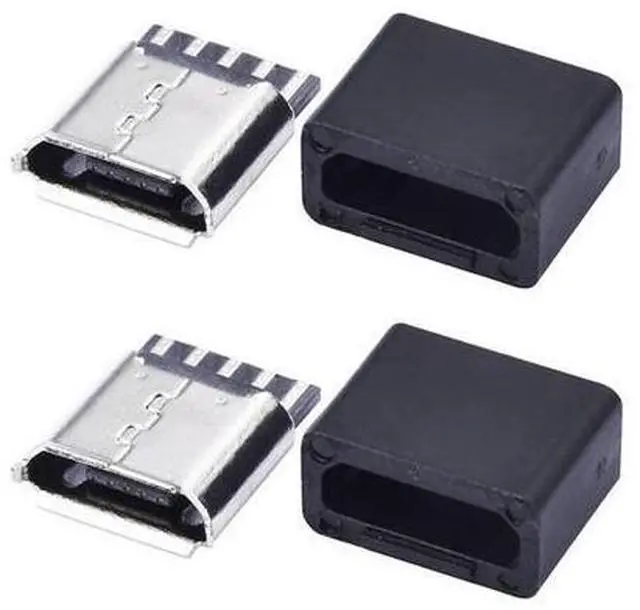 Alt view image 4 of 7 - 50 Pack Micro USB DIY Connector Micro USB Type B 5Pin Female Socket Port Repair Replacement Solder Adapter with PCB Board