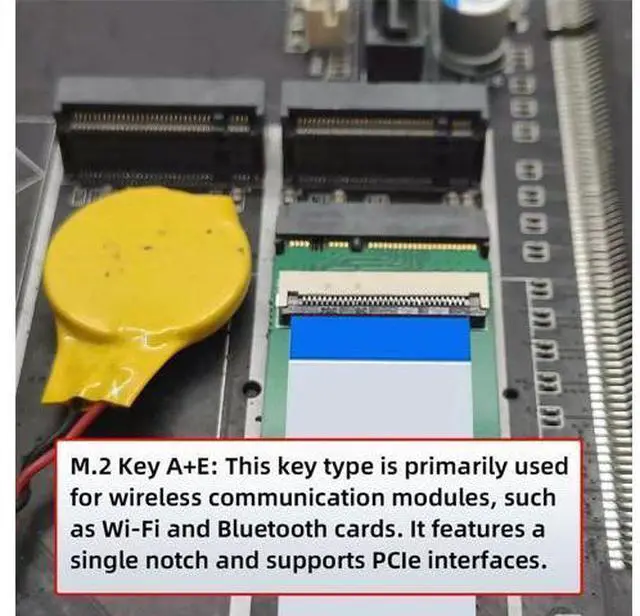 Alt view image 5 of 7 - 2230 A+E-Key Male to NVME M-Key Female Extension Cable for Laptop Mainboard SSD 2280