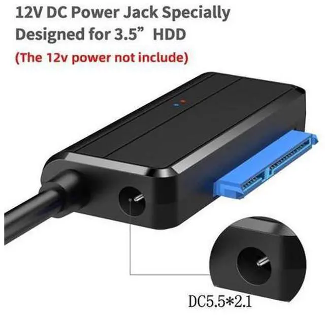 Alt view image 6 of 7 - USB 3.0 to Angled SATA 22 Pin Adapter Cable for 2.5" 3.5inch Hard Disk Drive SSD for Desktop Laptop