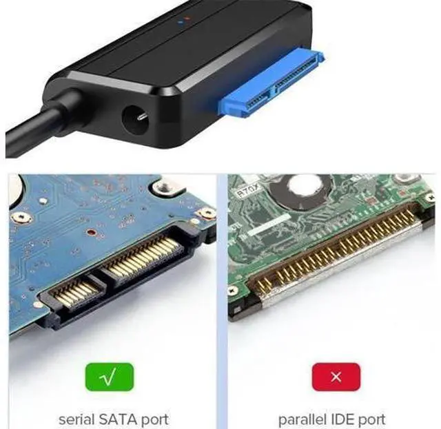Alt view image 4 of 7 - USB 3.0 to Angled SATA 22 Pin Adapter Cable for 2.5" 3.5inch Hard Disk Drive SSD for Desktop Laptop