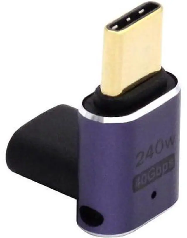 Main image of USB4 Type C Male to Female 240W Power 40Gbps Data 8K Video Adapter Low Profile Up Down Angled for NS Phone Laptop