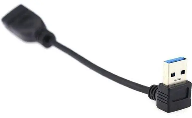 Alt view image 6 of 6 - 6.3 Inch USB 3.0 Extension Short Cable,USB 3.0 Male to Female 90 Degree UP Angled Extension Data Cable for Laptop, Keyboard, Mouse, Flash Drive, Printer