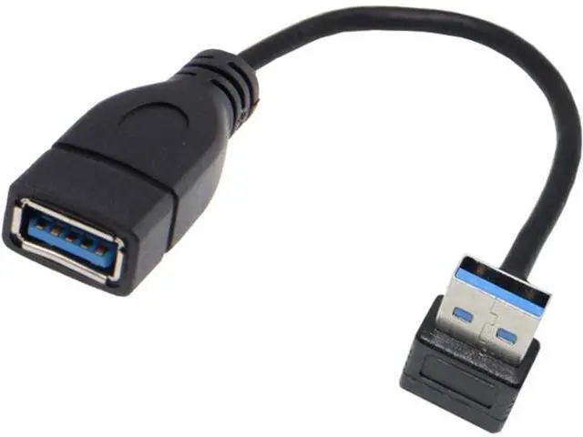 Alt view image 3 of 6 - 6.3 Inch USB 3.0 Extension Short Cable,USB 3.0 Male to Female 90 Degree UP Angled Extension Data Cable for Laptop, Keyboard, Mouse, Flash Drive, Printer