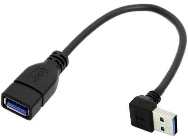 Main image of 6.3 Inch USB 3.0 Extension Short Cable,USB 3.0 Male to Female 90 Degree UP Angled Extension Data Cable for Laptop, Keyboard, Mouse, Flash Drive, Printer