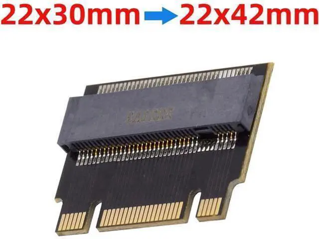 Alt view image 2 of 7 - B+M Key NVME M-Key 22x30mm to 22x42mm Male to Female Extension Adapter Compatible with Legion Go ThinkPad 2230 2242 SSD