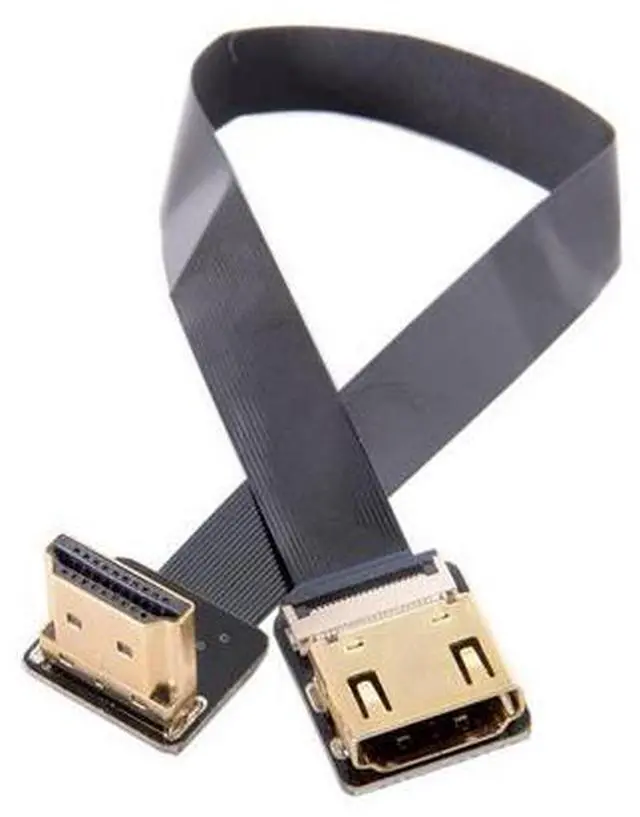 Main image of CYFPV Up Angled 90 Degree HDMI Male to Female FPC Flat Cable for HDTV Multicopter Aerial Photography