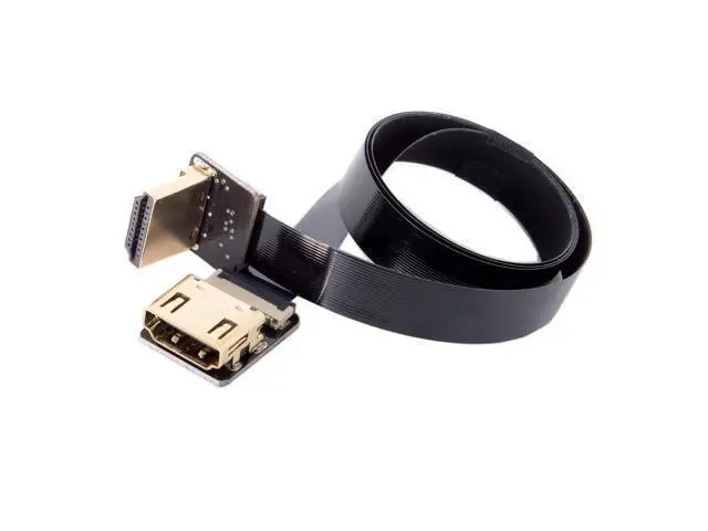 Alt view image 3 of 7 - CYFPV Up Angled 90 Degree HDMI Male to Female FPC Flat Cable for HDTV Multicopter Aerial Photography