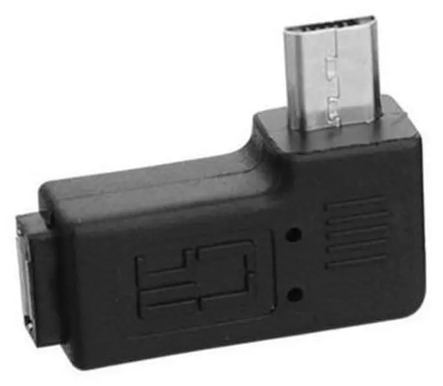 Alt view image 7 of 7 - 2 Pack Micro USB Male to Female 90 Degree Left Right Angled Extension Connector Adapter