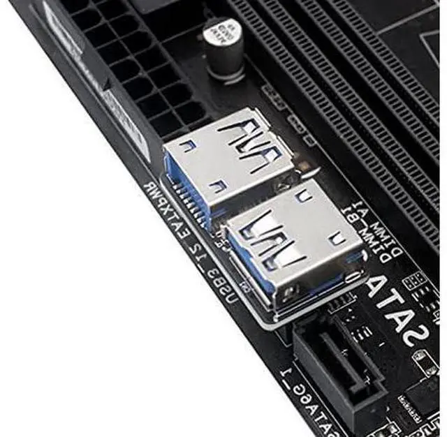 Main image of Dual USB 3.0 A Type Female to Motherboard 20/19 Pin Box Header Slot Adapter PCBA Flat Type