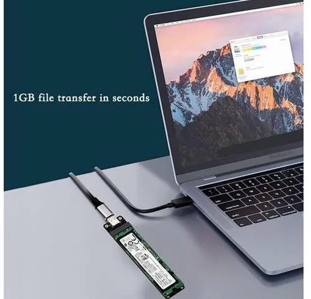 Alt view image 6 of 7 - PH822JL M.2 NGFF SATA3 SSD to USB 3.2 Gen 2 Adapter Board | B-Key/B&M Key Compatible | 10Gbps USB-C External SSD Converter | JMS580 Chipset