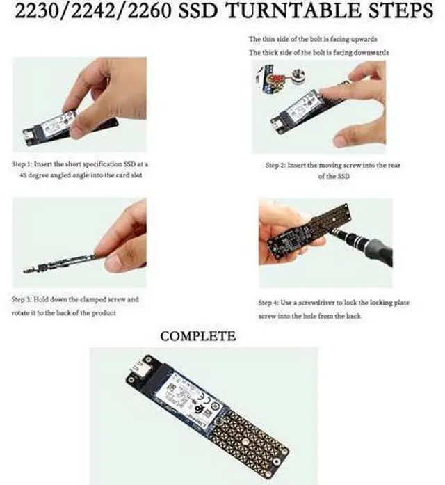 Alt view image 7 of 7 - PH822JL M.2 NGFF SATA3 SSD to USB 3.2 Gen 2 Adapter Board | B-Key/B&M Key Compatible | 10Gbps USB-C External SSD Converter | JMS580 Chipset