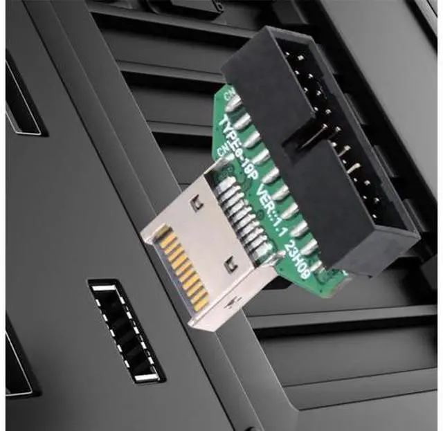 Alt view image 5 of 7 - Type-E IDC Socket USB 3.1 Front Panel Header to USB 3.0 20Pin Header Extension Adapter for Desktop Motherboard