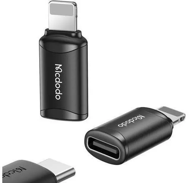 Main image of mcdodo USB C to Lightning Adapter 2 Pack,Type C Female to Lightning Male Adapter Cable,Supports Fast Charging Data Transfer for iPhone 14/13/12/11/8 X XR/XS/SE/7/Pro/Plus/Pro Max/ipad/iPod/AirPods