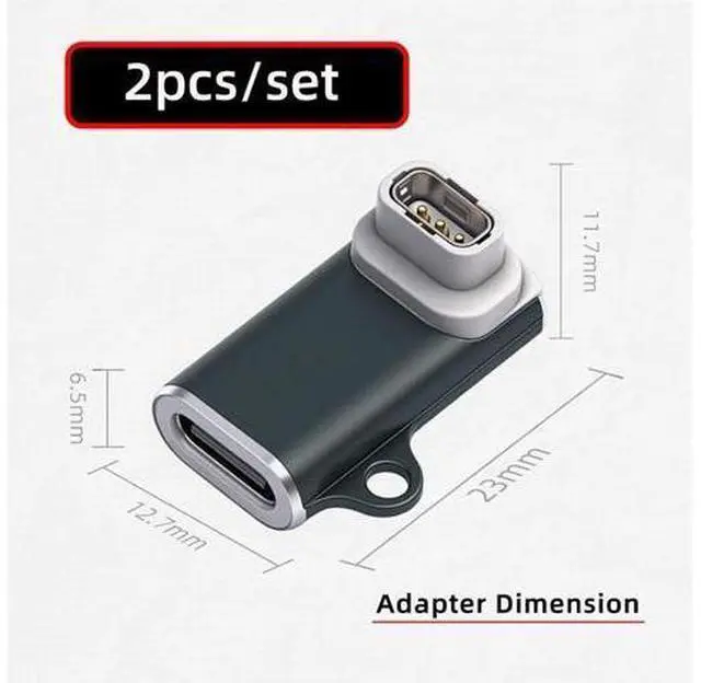 Alt view image 4 of 7 - 2pcs/lot Connector Smart Watch Charging Adapter USB Type-C to 3-Pin Compatible with COROS Pace Pro