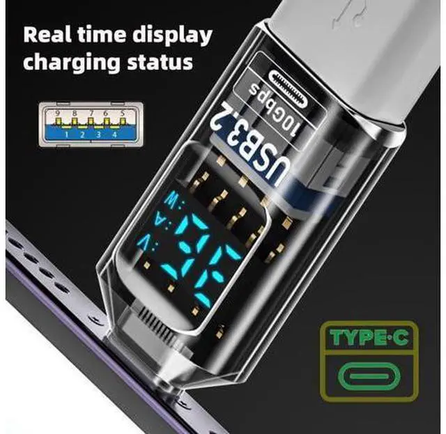 Alt view image 4 of 7 - 3 Pack USB Digital Display Adapter, USB 3.2 10Gbps PD 36W/60W Data Transfer Fast Charging Power Meter Tester Converter Adapter