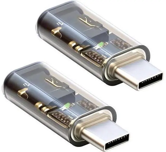 Main image of 2 Pack USB C to 3.5mm Headphone Jack Adapter Support 16bits 48KHz HiFi Sound Quality with DAC Chip