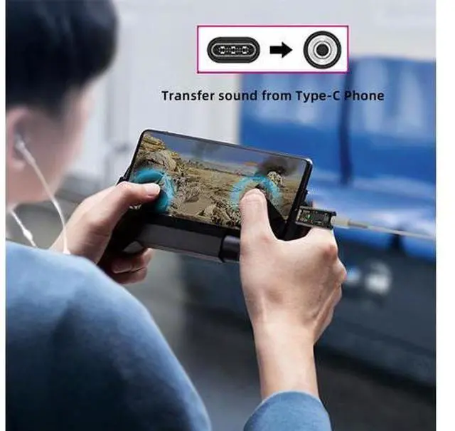 Alt view image 5 of 7 - 2 Pack USB C to 3.5mm Headphone Jack Adapter Support 16bits 48KHz HiFi Sound Quality with DAC Chip