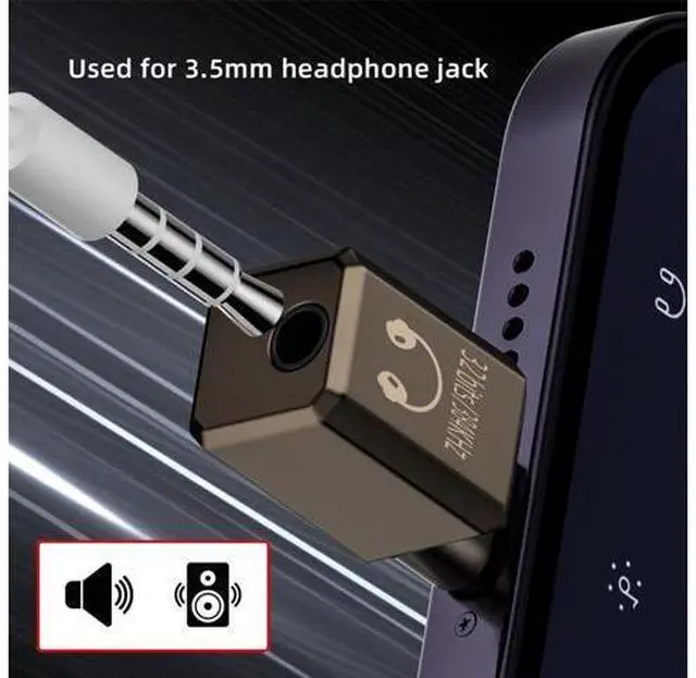 Alt view image 4 of 7 - USB C to 3.5mm Headphone Jack Adapter Support Hi-Res 32bits 384KHz HiFi Sound Quality with DAC Chip