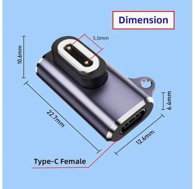 Alt view image 6 of 7 - 2pcs/lot Magnetic Smart Watch Charging Adapter USB Type-C to 2-Pin Compatible with IMOO Z6 Z6S Z6Pro Z7 Z7A Z7S Z8 Z8A Z9 Z10 Z11