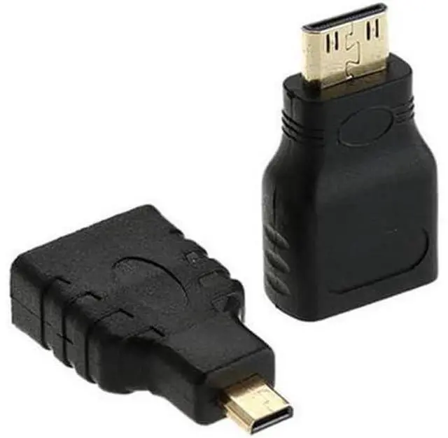 Alt view image 3 of 6 - HDMI to Dual HDMI Female Y Splitter Switch Extension Adapter Cable with Micro Mini HDMI Adapter