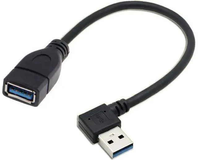 Main image of 6.3 Inch USB 3.0 Extension Short Cable,USB 3.0 Male to Female 90 Degree Left Angled Extension Data Cable for Laptop, Keyboard, Mouse, Flash Drive, Printer