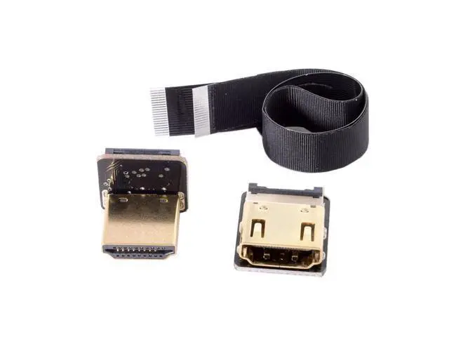 Alt view image 6 of 7 - CYFPV Up Angled 90 Degree HDMI Male to Female FPC Flat Cable for HDTV Multicopter Aerial Photography