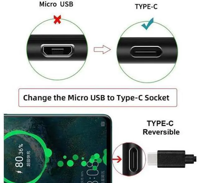 Alt view image 6 of 7 - Connector 5pcs/lot DIY Solder Type-C Female Socket Connector Replace for Micro-USB 5Pin Female SMT Type DC 5V Power