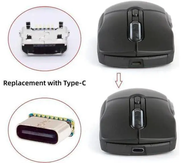 Alt view image 7 of 7 - Connector 5pcs/lot DIY Solder Type-C Female Socket Connector Replace for Micro-USB 5Pin Female SMT Type DC 5V Power