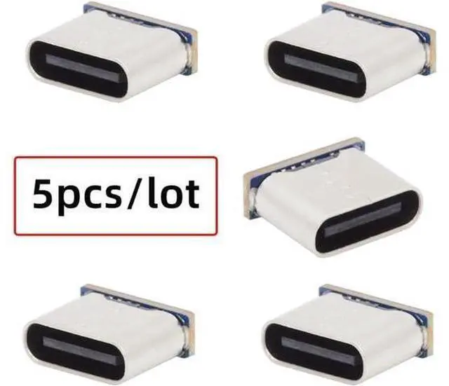 Alt view image 2 of 7 - Connector 5pcs/lot DIY Solder Type-C Female Socket Connector Replace for Micro-USB 5Pin Female SMT Type DC 5V Power