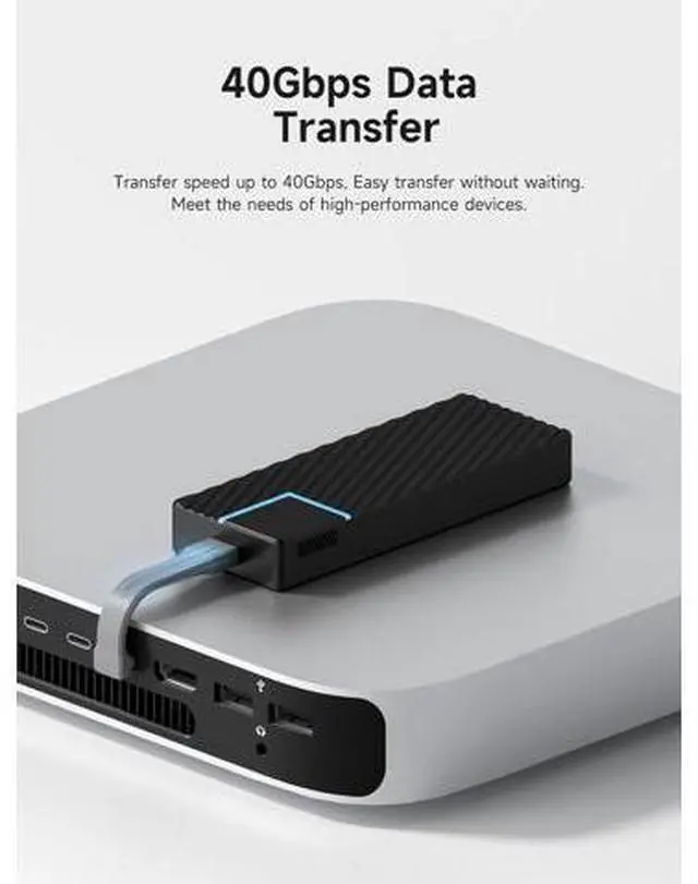 Alt view image 2 of 7 - Short USB 4 Cable, 240W Charging U-Type USB C Cable, 40Gbps Data Transfer, 8K 60Hz Video Display for iPhone 17 16 15 Pro Max, iPad, Thunderbolt 4/3, Hub, External SSD (UC4MC-6cm)