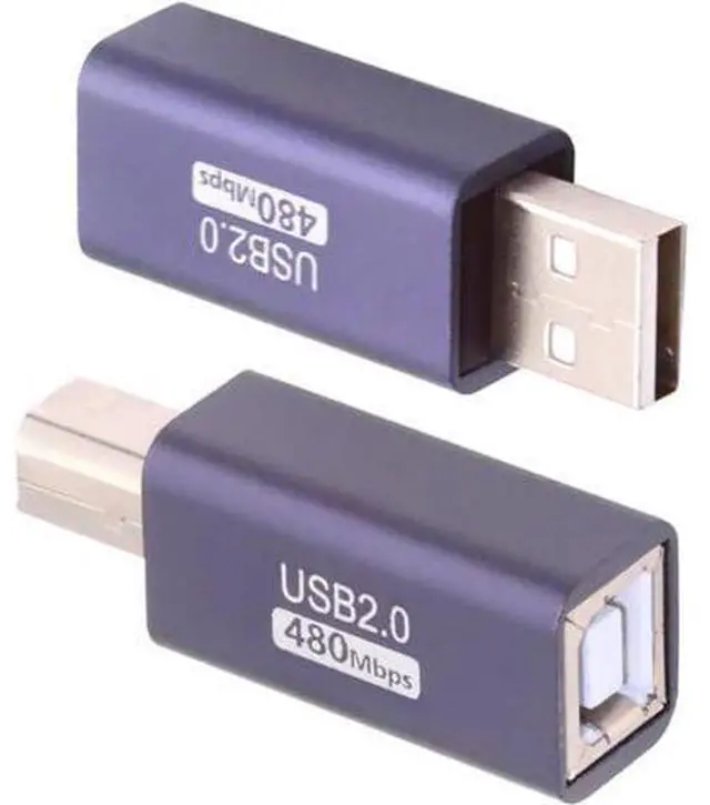 Alt view image 7 of 7 - 2pcs/lot USB 2.0 B Type Female to Type-A & Type-B Male Extension Adapter for Printer Scanner Disk