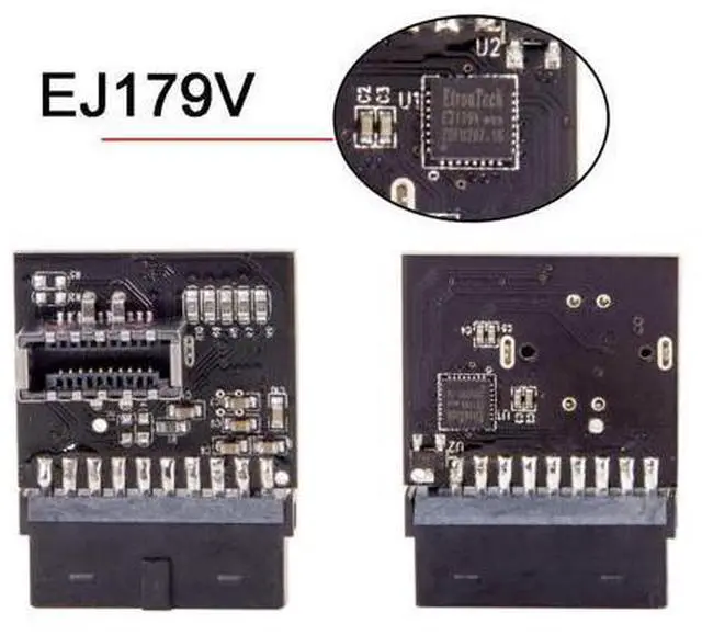 Alt view image 6 of 7 - CY USB 3.1 Front Panel Socket to USB 3.0 20Pin Header Male Extension Adapter for Motherboard