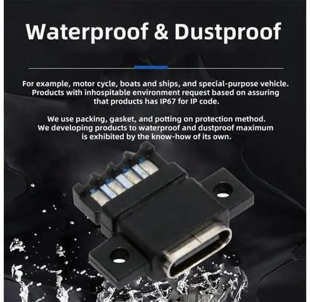 Alt view image 6 of 7 - 5pcs/Set DIY OEM Type C Female Socket Connector to 6Pin PCBA Pinout Flat Scew Mount Type DC 5V/20V PD Power