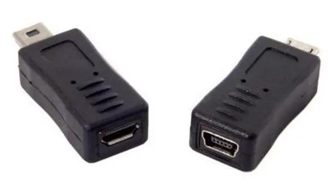 Main image of 2 Pack Mini USB Male/Female to Micro USB Male/Female Extension Connector Adapter