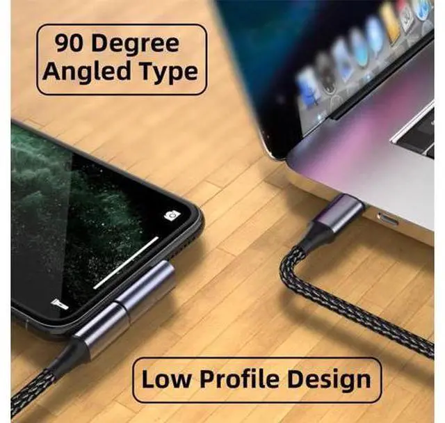 Alt view image 7 of 7 - 40Gbps USB4 Type C Male to Female Low Profile Right Angled 100W Power Data 8K Video Adapter for Laptop Phone