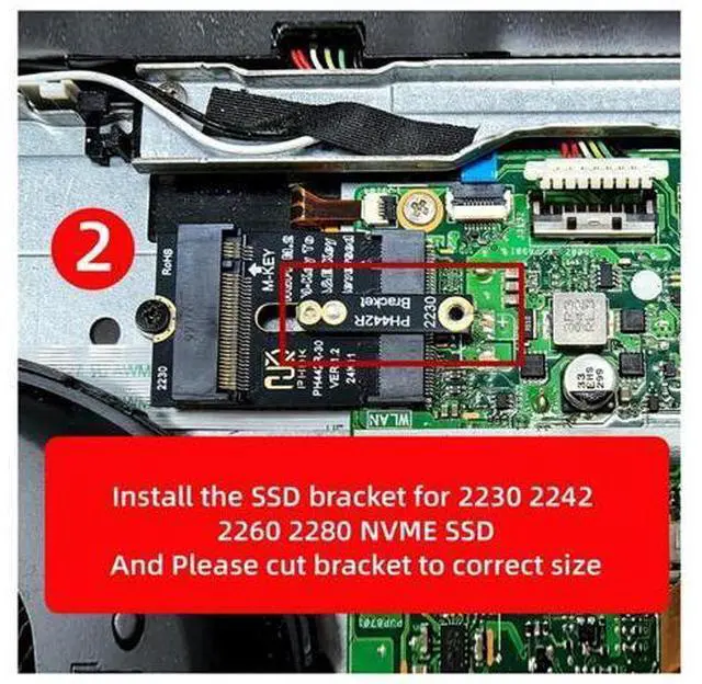 Alt view image 7 of 7 - M.2(A+E Key) 2230MM to NVME M-Key Extension Card Adapter for Motherboard NVME SSD Hard Drive Port Extension 2230/2242/2260/2280MM