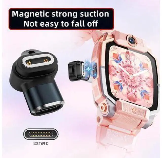 Alt view image 3 of 7 - Adapter 2pcs/lot Magnetic Smart Watch Charging Adapter Vertical USB Type-C to 2-Pin Compatible with IMOO Z6 Z6S Z6Pro Z7 Z7A Z7S Z8 Z8A Z9 Z10 Z11