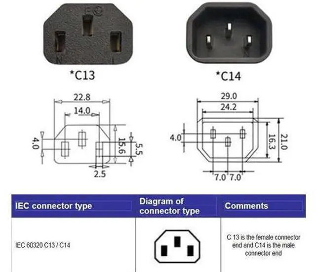 Alt view image 4 of 7 - IEC Male C14 to Up Direction Right Angled 90 Degree IEC Female C13 Power Extension Adapter AC Convertor