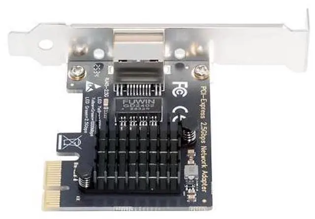 Main image of 2500Mbps 2.5Gbps to PCI-E PCI Express 1x GBE Gigabit 1000Mbps Ethernet Network LAN Cable Adapter for Desktop Motherboard
