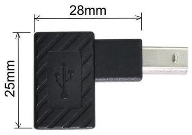 Alt view image 7 of 7 - 4Pcs USB 2.0 B Type Male to Female Extension Adapter Horizontal Vertical Angled 90 Degree for Disk Scanner