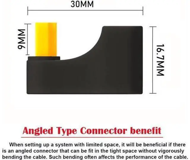 Alt view image 5 of 7 - HDMI Male Type-A to HDMI Female Port Savers 360 Degree Down Opposite U Shape Back Angled Extension Adapter Converter