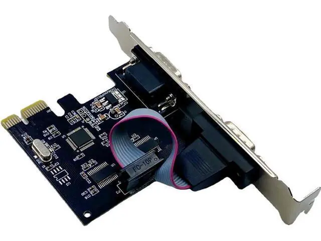 Alt view image 2 of 7 - WCH382L PCIe x1 to Dual RS232 Serial Port Card/Parallel +Serial Port Adapter for POS, ATM, Industrial Automation \u2013 Compatible with Windows & Linux (Dual RS-232 Serial Port)