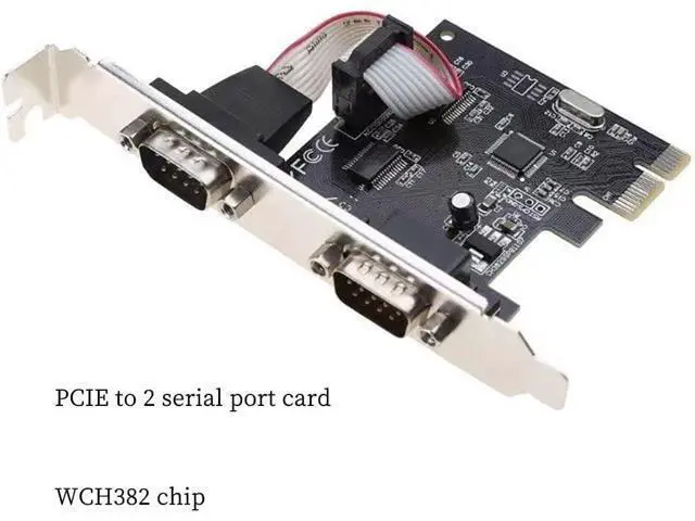 Alt view image 6 of 7 - WCH382L PCIe x1 to Dual RS232 Serial Port Card/Parallel +Serial Port Adapter for POS, ATM, Industrial Automation \u2013 Compatible with Windows & Linux (Dual RS-232 Serial Port)